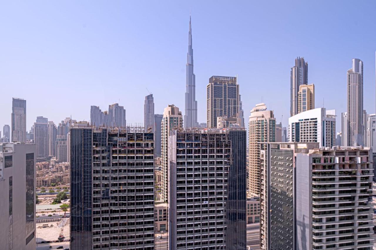 דובאי Alluring 1 Bd Apartment In Business Bay With Burj Khalifa View מראה חיצוני תמונה